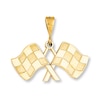 Thumbnail Image 1 of Racing Flags Charm 14K Yellow Gold
