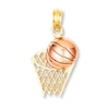 Thumbnail Image 0 of Basketball & Hoop Charm 14K Two-Tone Gold