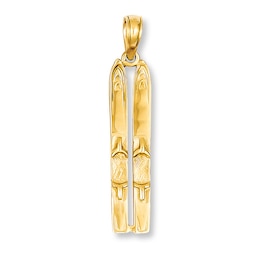 Ski Charm 14K Yellow Gold