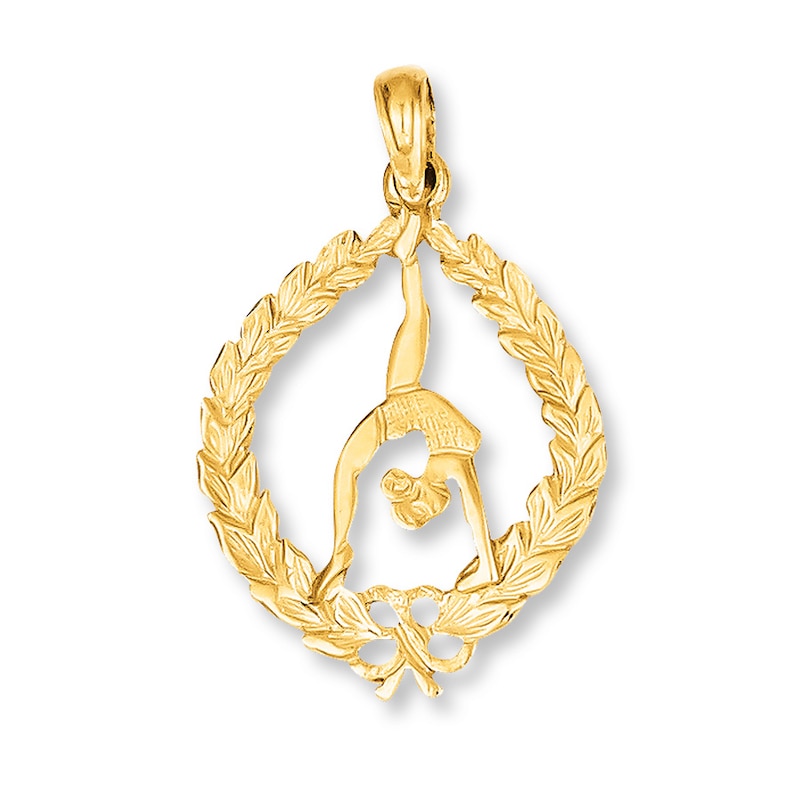 Main Image 1 of Gymnast Charm 14K Yellow Gold