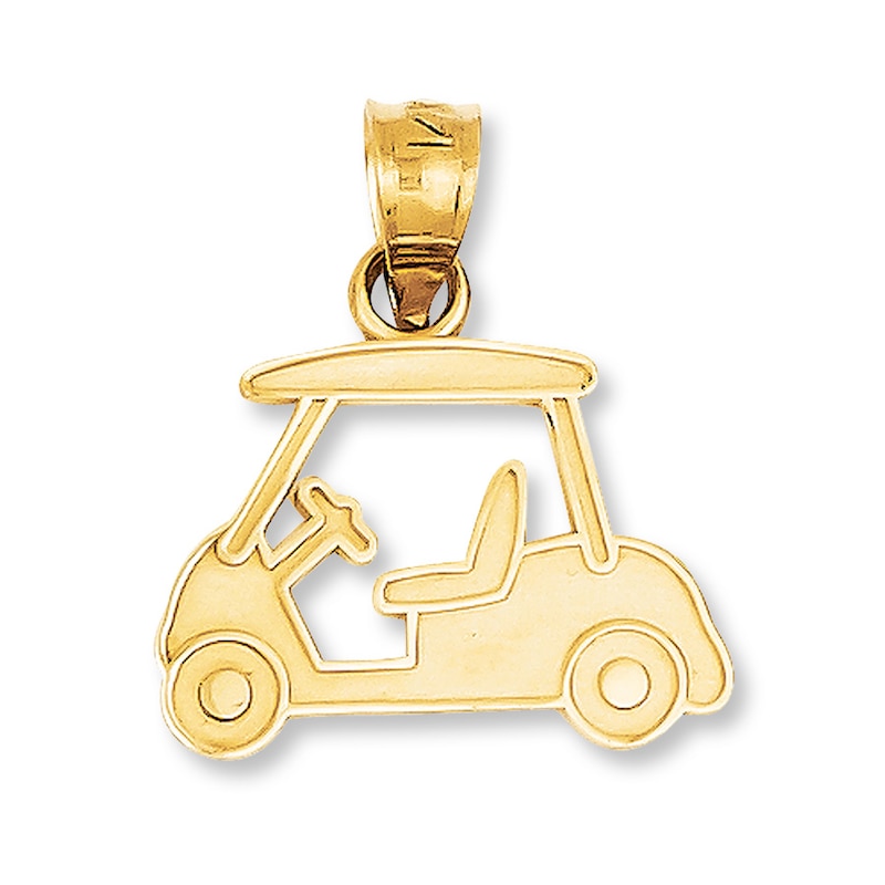 Main Image 1 of Golf Cart Charm 14K Yellow Gold