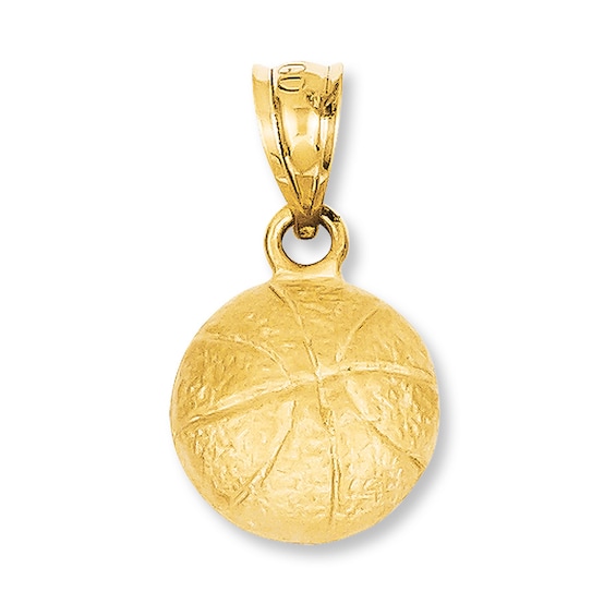 Basketball Charm 14K Yellow Gold