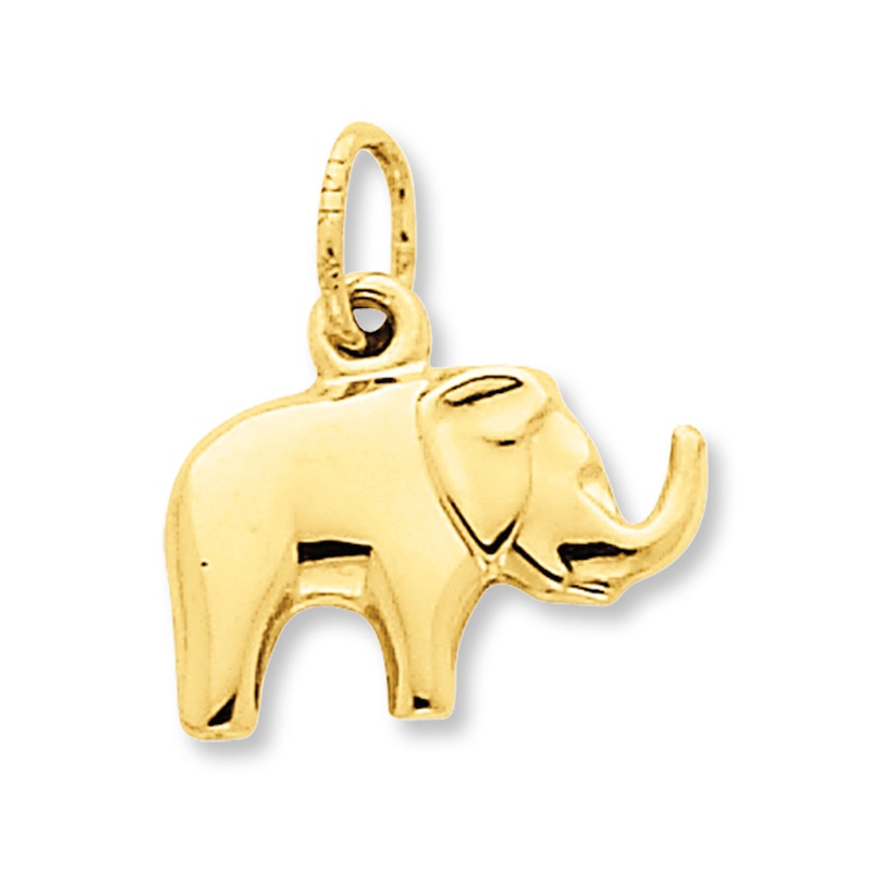 Main Image 1 of Elephant Charm 14K Yellow Gold