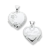 Thumbnail Image 1 of Reversible Heart Locket 14K White Gold