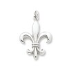 Thumbnail Image 1 of Fleur-de-Lis Charm 14K White Gold