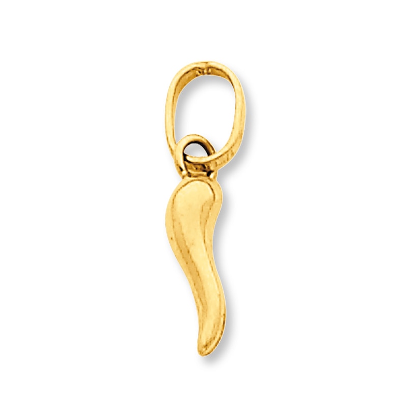Main Image 1 of Italian Horn Charm 14K Yellow Gold