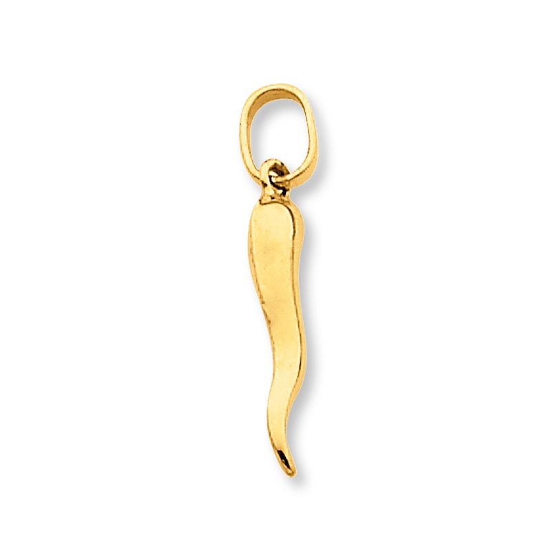 Main Image 1 of Italian Horn Charm 14K Yellow Gold