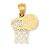 Thumbnail Image 0 of Basketball & Hoop Charm 14K Yellow Gold