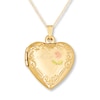 Thumbnail Image 0 of "Mom" Heart Locket 14K Yellow Gold 18"
