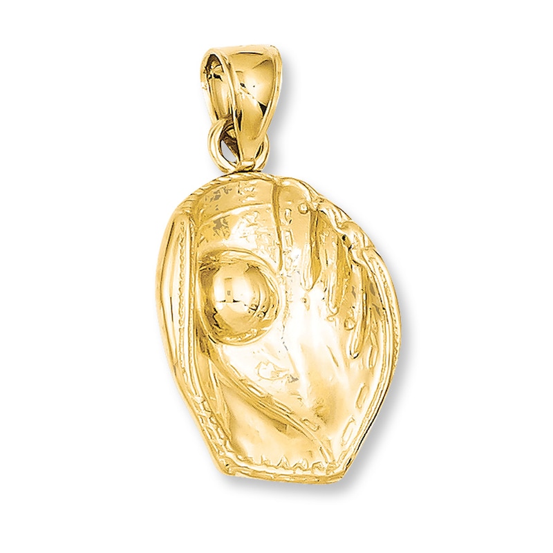 Main Image 1 of Baseball Glove Charm 14K Yellow Gold