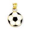 Thumbnail Image 1 of Soccer Ball Charm Black/White Enamel 14K Yellow Gold