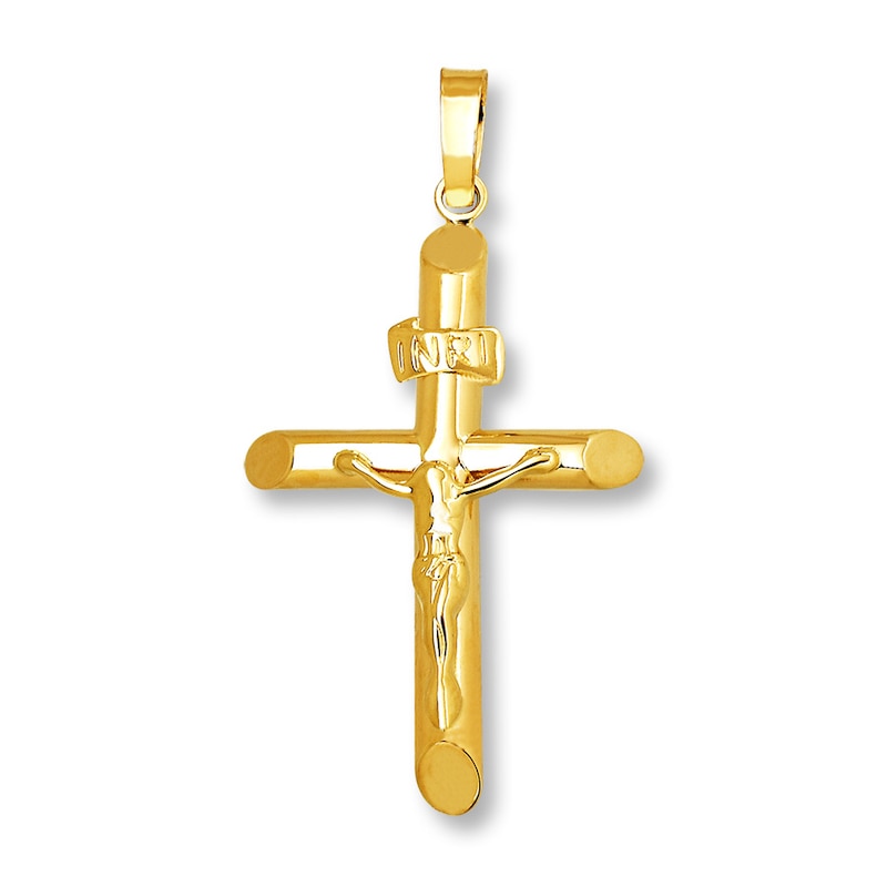 Main Image 1 of Crucifix Charm 14K Yellow Gold