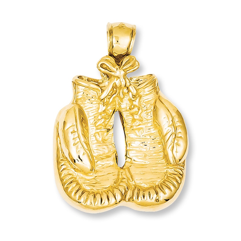 Main Image 1 of Boxing Gloves Charm 14K Yellow Gold