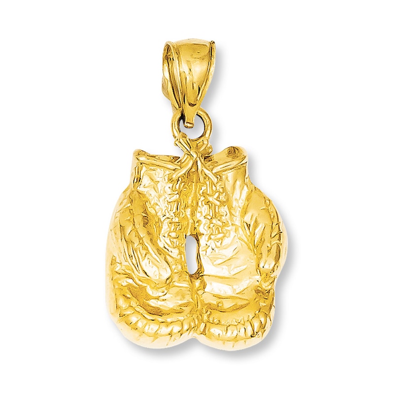 Main Image 1 of Boxing Gloves Charm 14K Yellow Gold