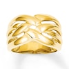 Thumbnail Image 1 of Woven Texture Dome Ring 14K Yellow Gold
