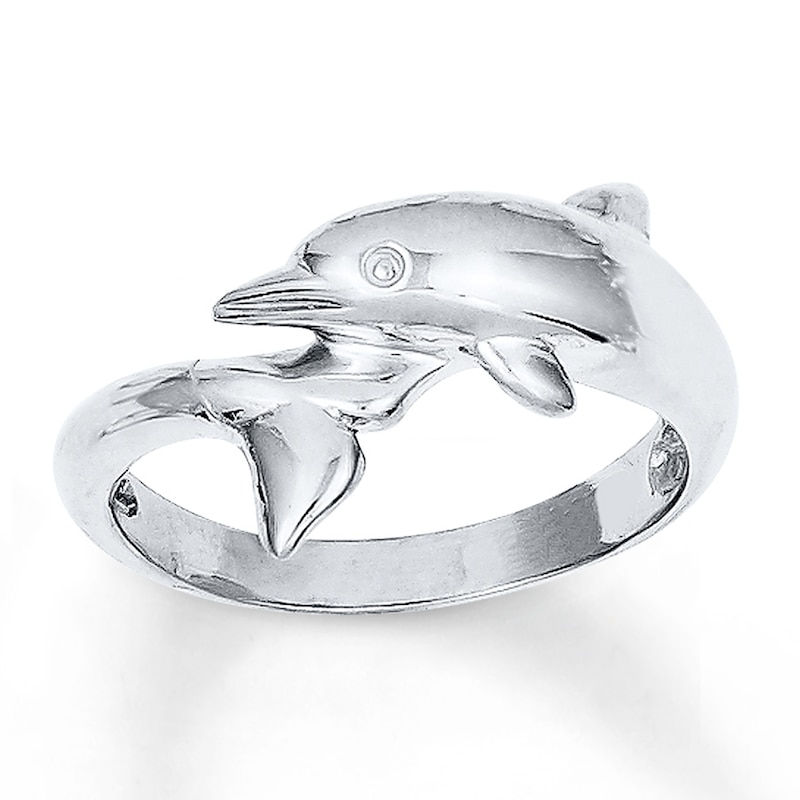 Dolphin Ring 14K White Gold | Kay