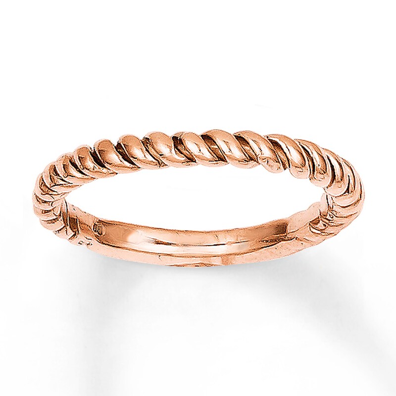 Main Image 1 of Twist Texture Ring 14K Rose Gold