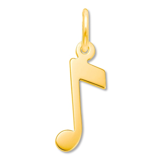 #FR62 VINTAGE 12KT GF MUSICAL NOTE CHARM PENDANT 1/2" NEW OLD STOCK 