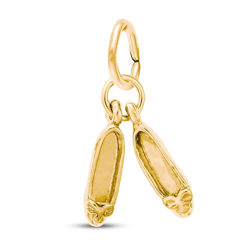 Main Image 1 of Ballet Slippers Charm 14K Yellow Gold