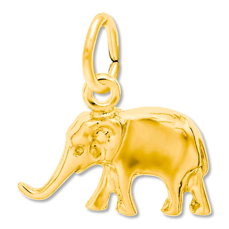Elephant Charm 14K Yellow Gold