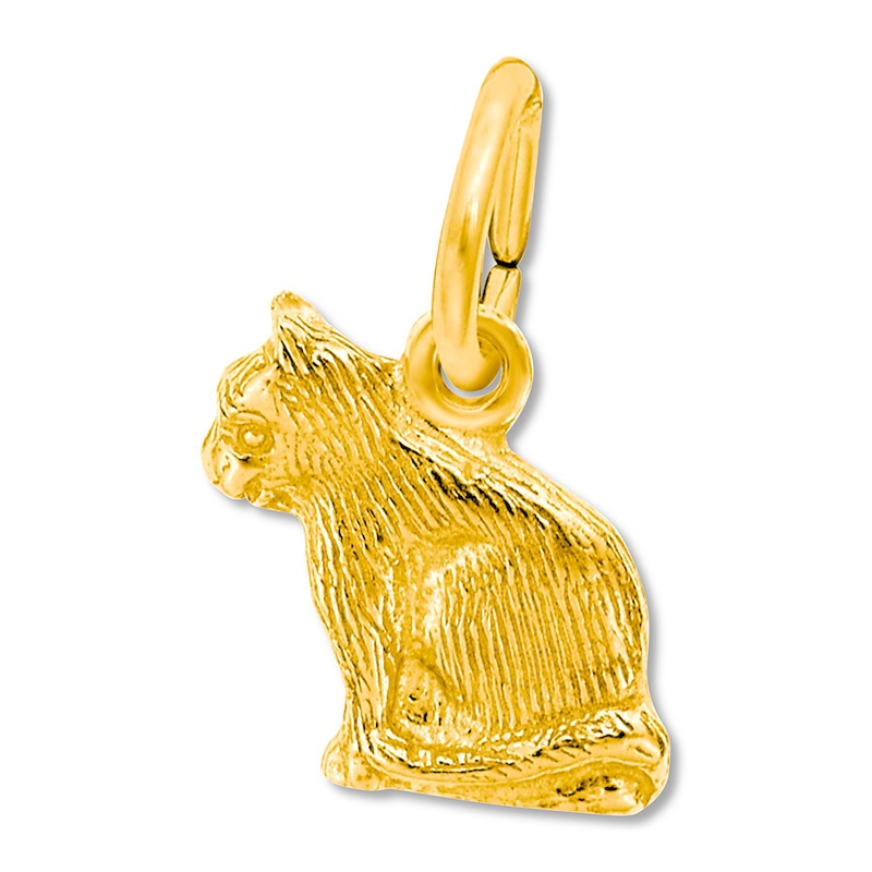 Main Image 1 of Cat Charm 14K Yellow Gold