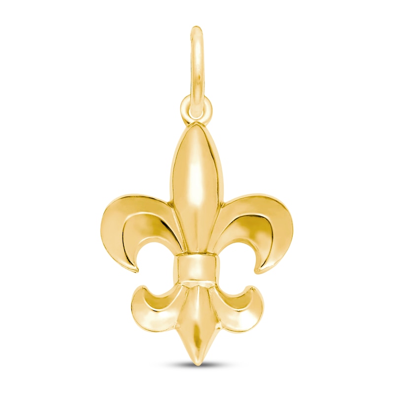 Main Image 1 of Fleur-de-Lis Charm 14K Yellow Gold