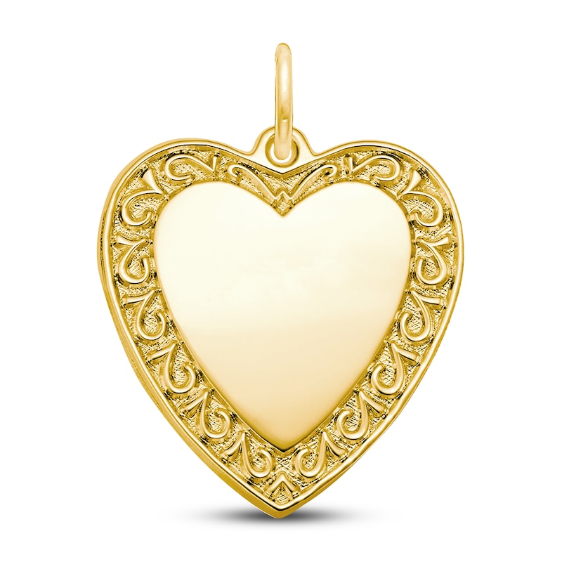 14k Yellow Gold Heart Charm 