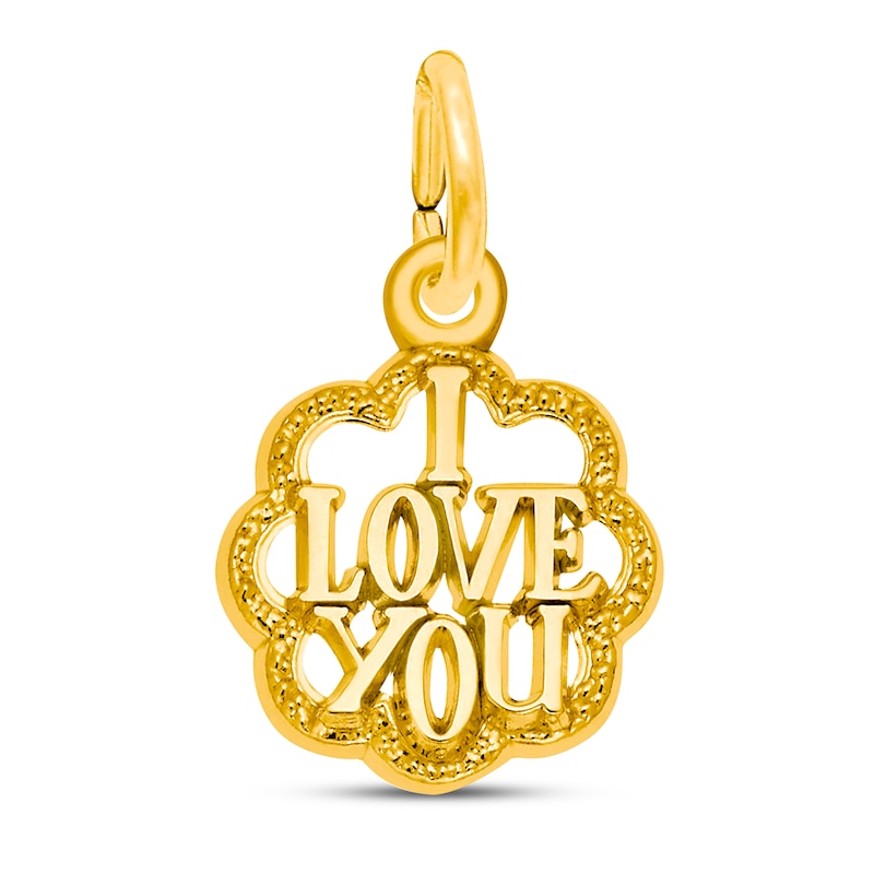 Main Image 1 of I Love You Charm 14K Yellow Gold