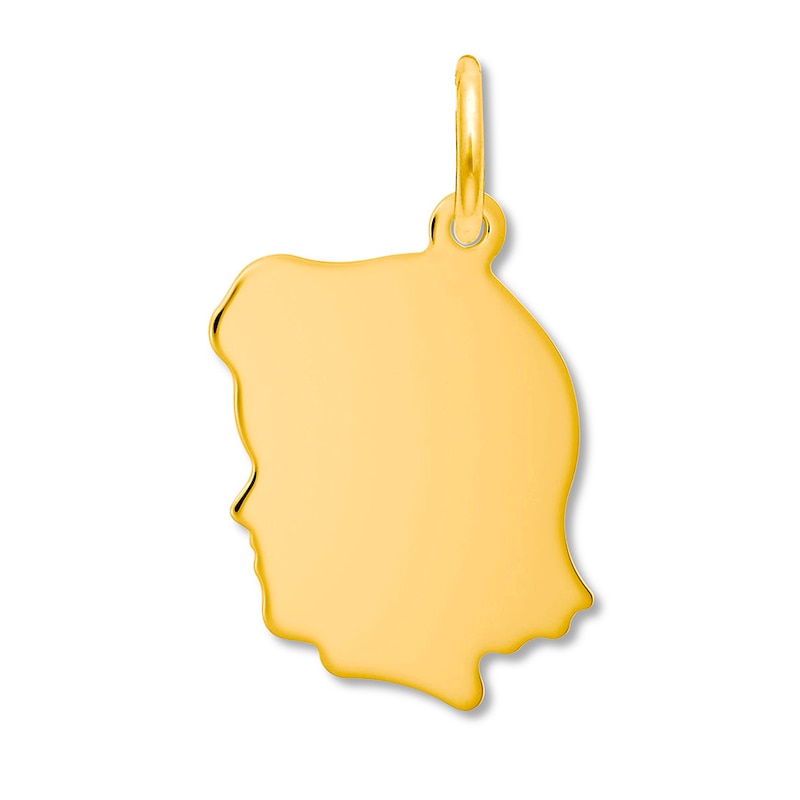 Main Image 1 of Girl Charm 14K Yellow Gold