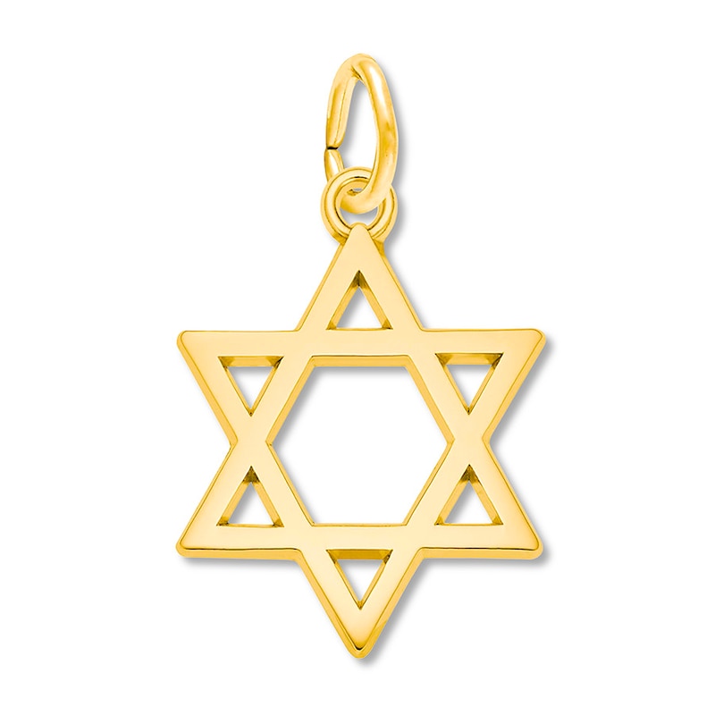 Main Image 1 of Star of David Charm 14K Yellow Gold