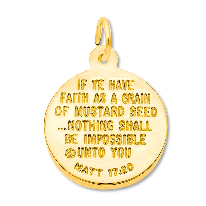Main Image 2 of Mustard Seed Charm 14K Yellow Gold