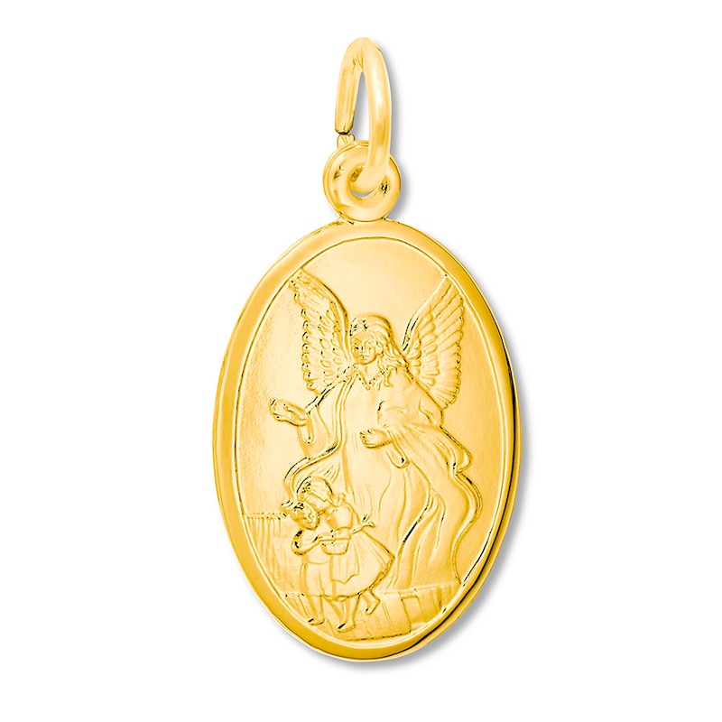 Main Image 1 of Guardian Angel Charm 14K Yellow Gold