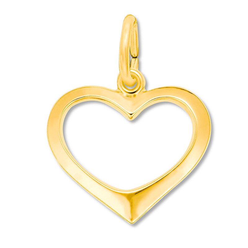 Main Image 1 of Heart Cutout Charm 14K Yellow Gold