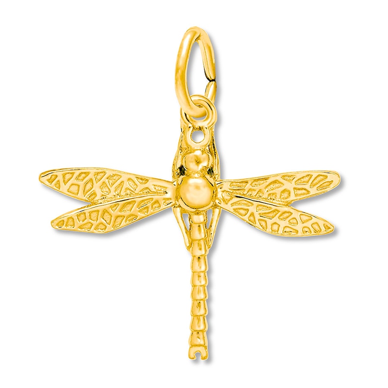 Main Image 1 of Dragonfly Charm 14K Yellow Gold