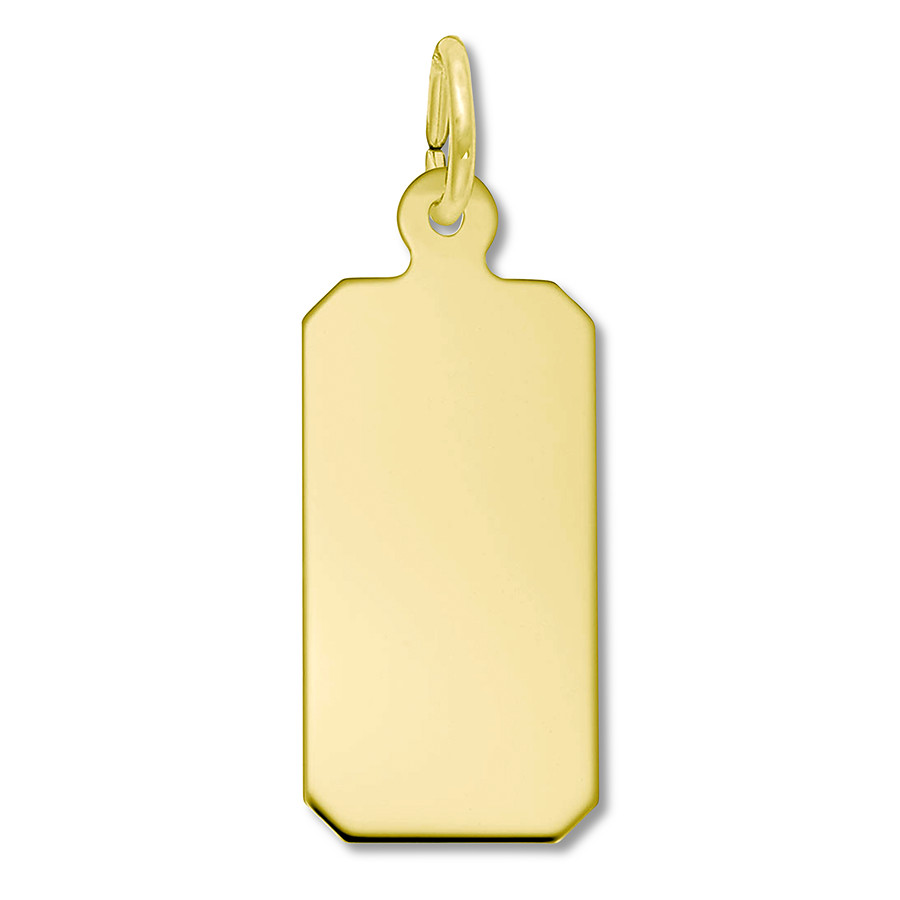 Thumbnail Image 1 of Dog Tag Charm 14K Yellow Gold