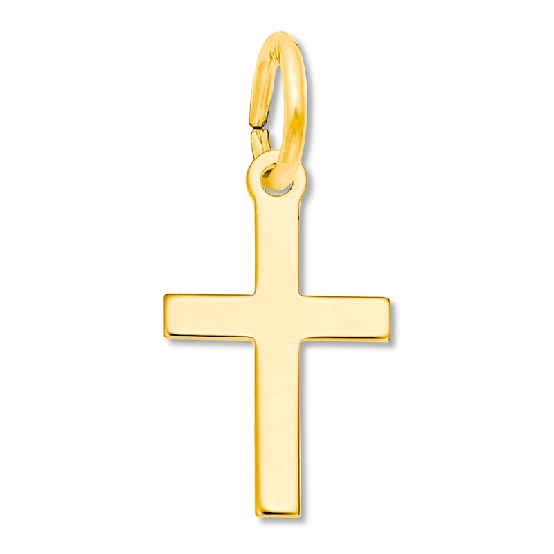 Rembrandt Cross Charm, 14K Yellow Gold