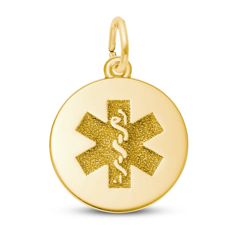 Main Image 1 of Medical Symbol Charm 14K Yellow Gold