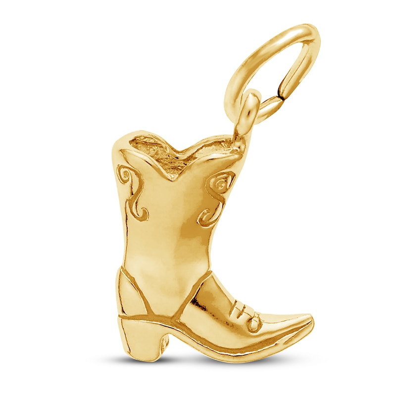 Main Image 1 of Cowboy Boot Charm 14K Yellow Gold
