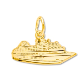 Cruise Ship Charm 14K Yellow Gold