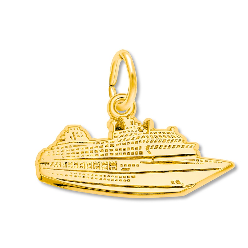 Main Image 1 of Cruise Ship Charm 14K Yellow Gold