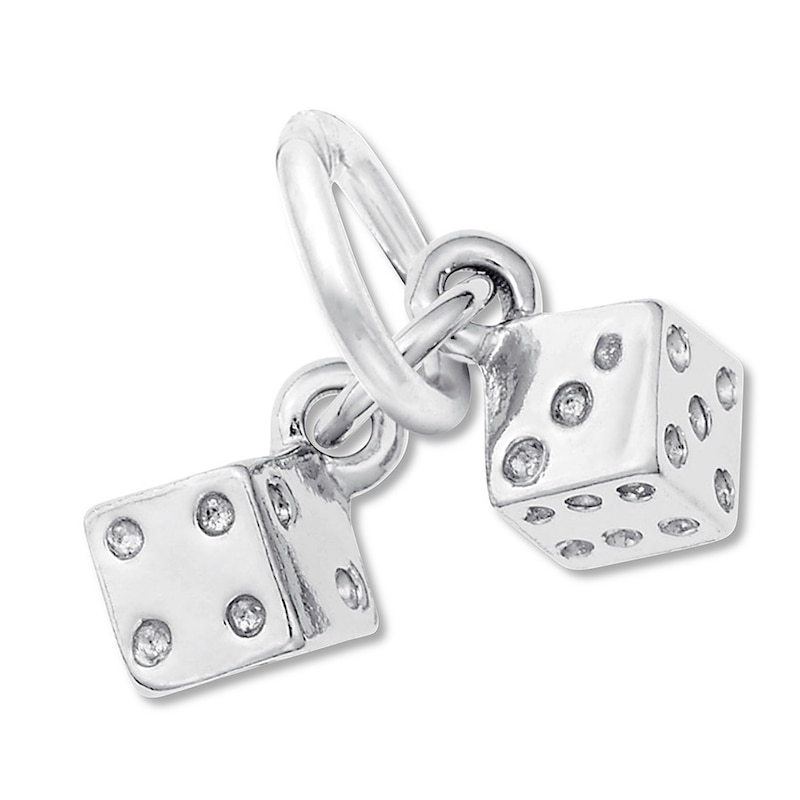 Main Image 1 of Dice Charm Sterling Silver