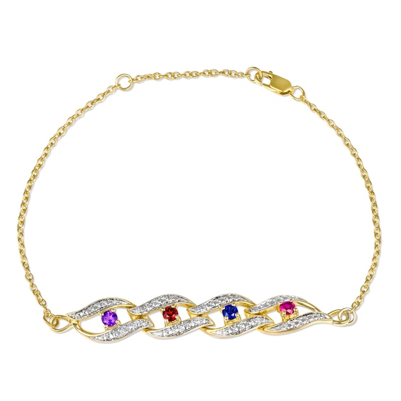 Birthstone Family & Mother's Bracelet (2-4 Stones)