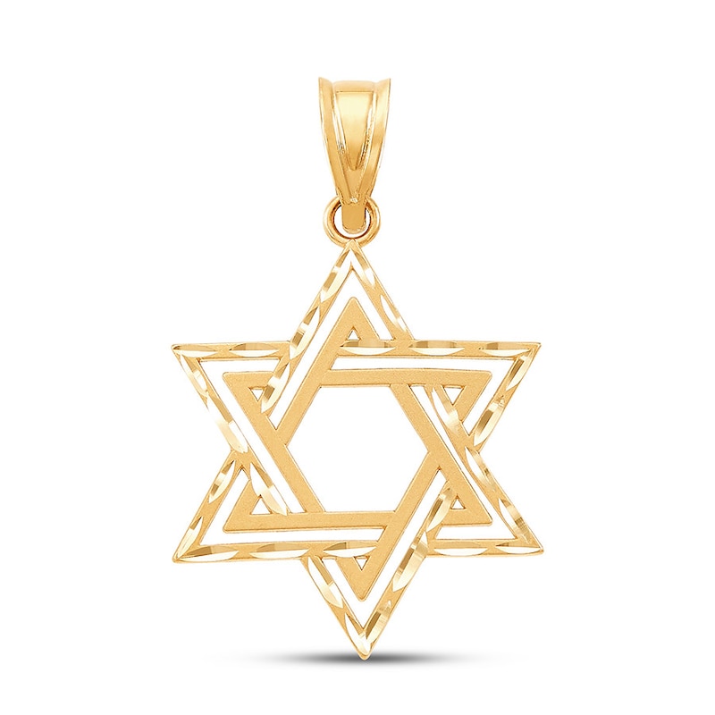 Main Image 1 of Star of David Charm 14K Yellow Gold