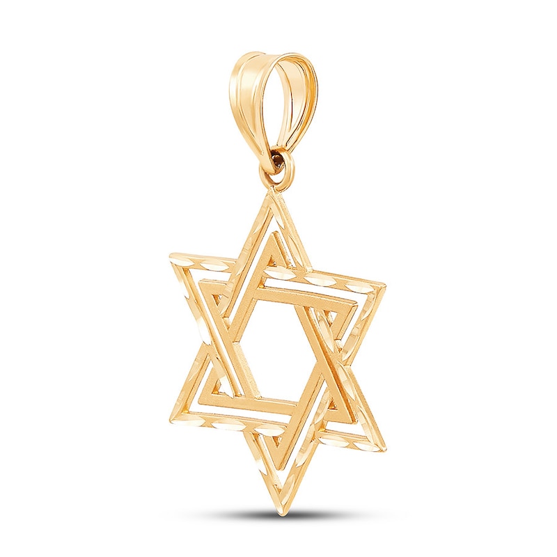 Main Image 2 of Star of David Charm 14K Yellow Gold