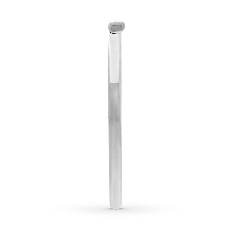 Textured Bar Ring 10K White Gold