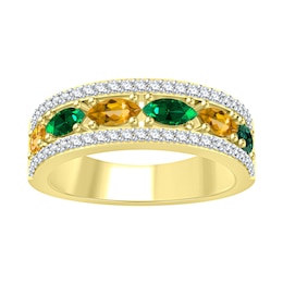 Mother's Marquise-Cut Family Birthstone Ring (6 Stones)