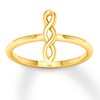 Vertical Twist Ring 10K Yellow Gold