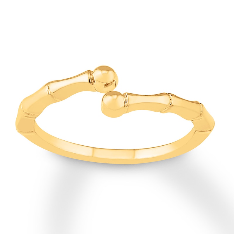 Bamboo Design Ring 10K Yellow Gold