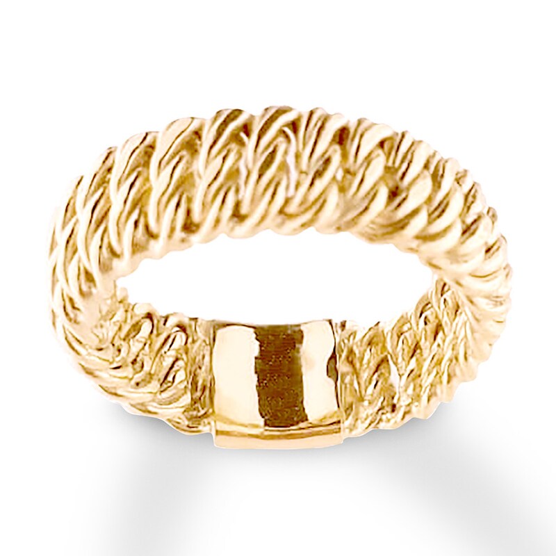 Chain Design Ring 14k Yellow Gold Kay Chain Design Ring 14k Yellow Gold Kay
