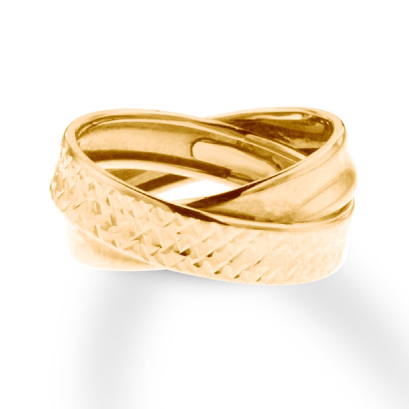 Textured Rolo Ring 14K Yellow Gold